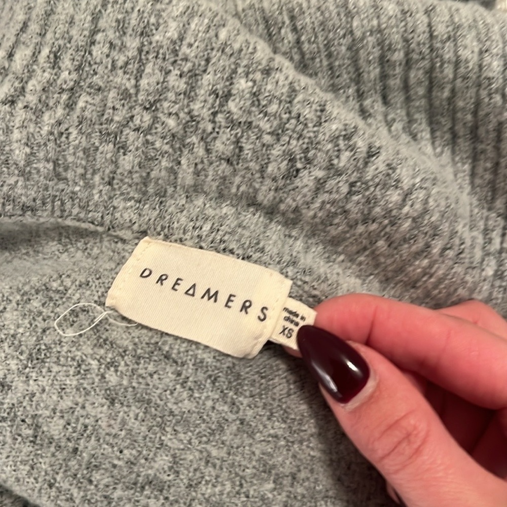 Oversized Cowl Neck Sweater Gray XS - Picture 7 of 9